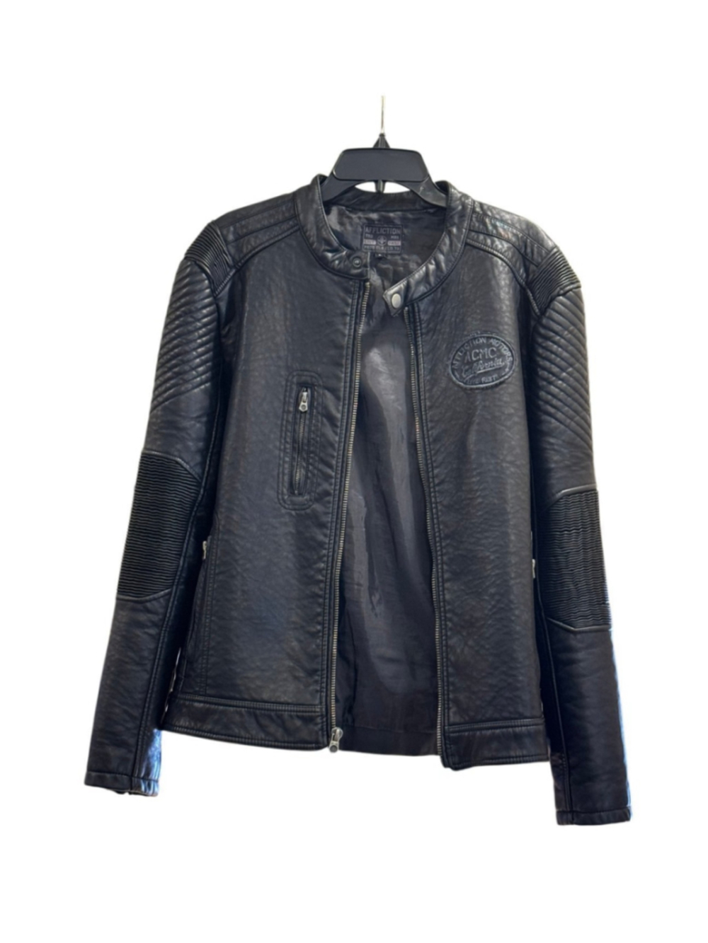 Men’s Affliction “Live Fast” Moto Jacket Size Large - Picture 2 of 7